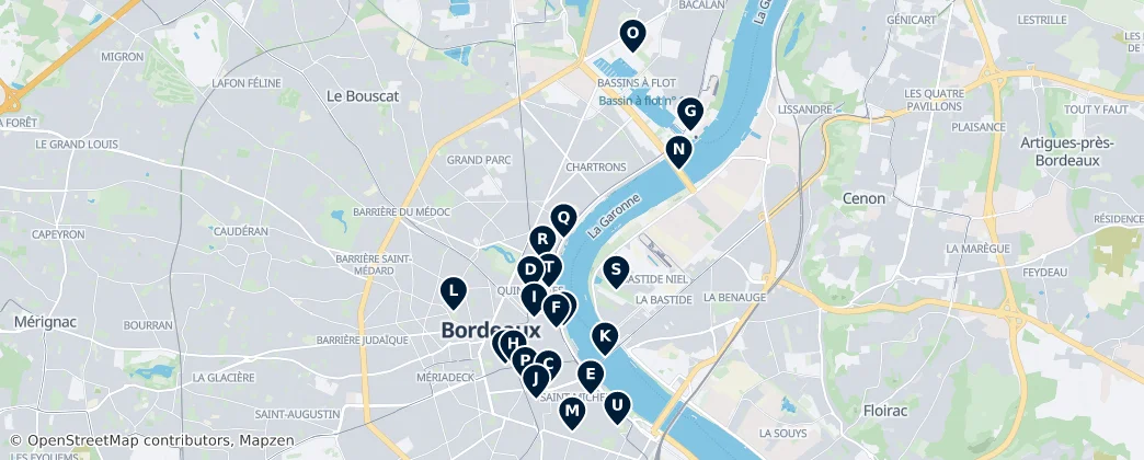 Map of Bordéus