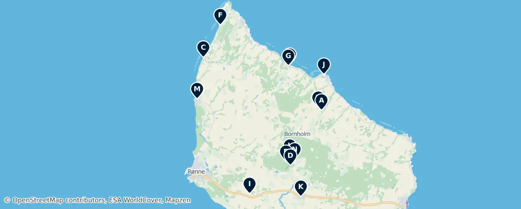 Map of Bornholm