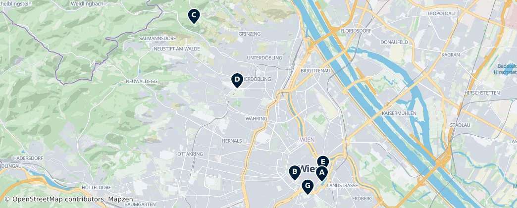 Map of Bosques de Viena