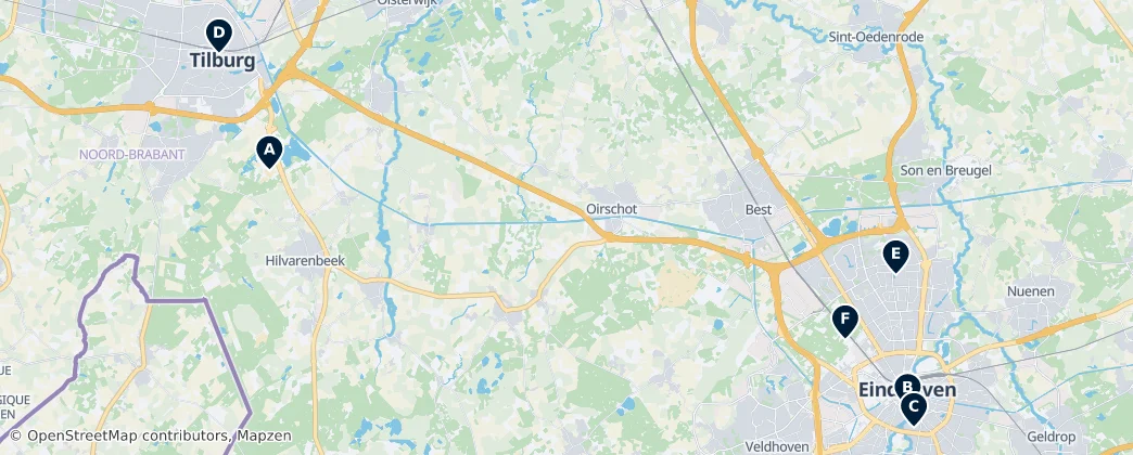 Map of Brabante do Norte
