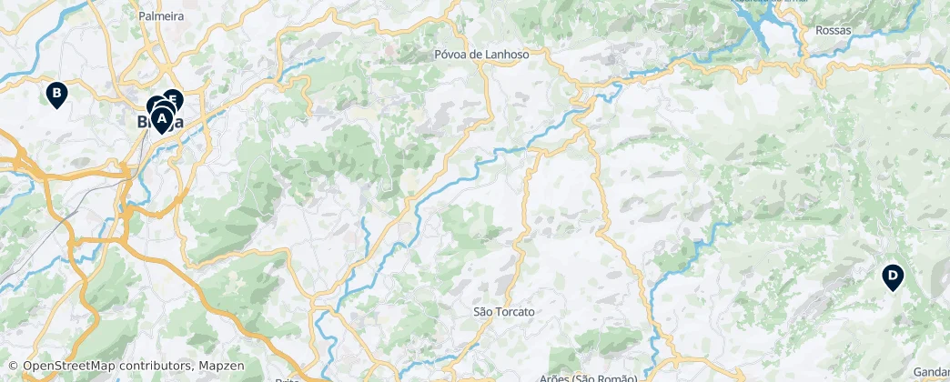 Map of Braga