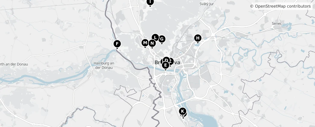 Map of Bratislava