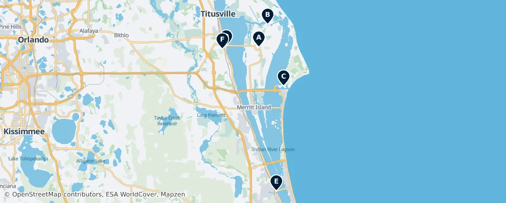 Map of Condado de Brevard