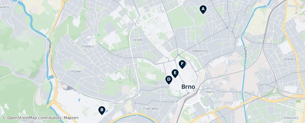 Map of Brno
