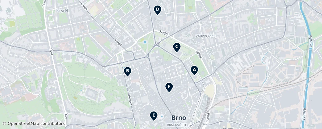 Map of Brno