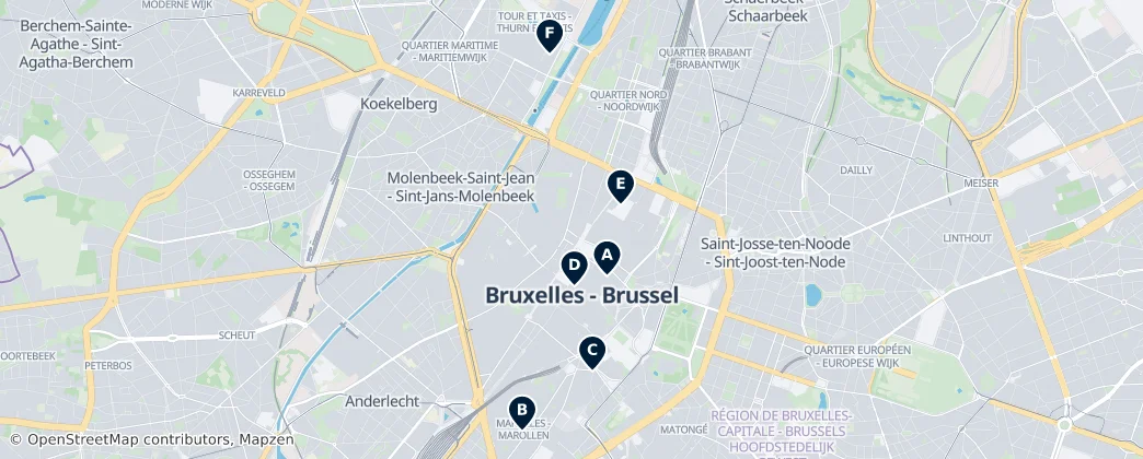 Map of Arrondissement of Brussels-Capital