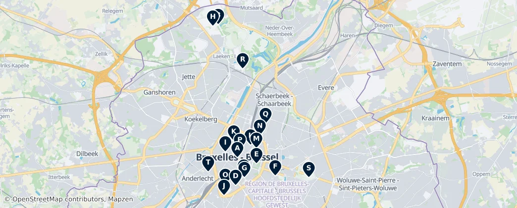 Map of Bruxelas