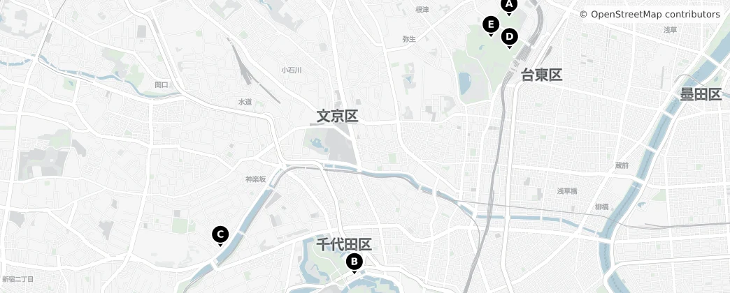 Map of Bunkyo