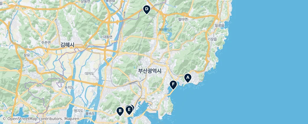Map of Busan