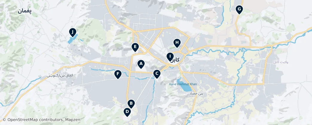 Map of Cabul