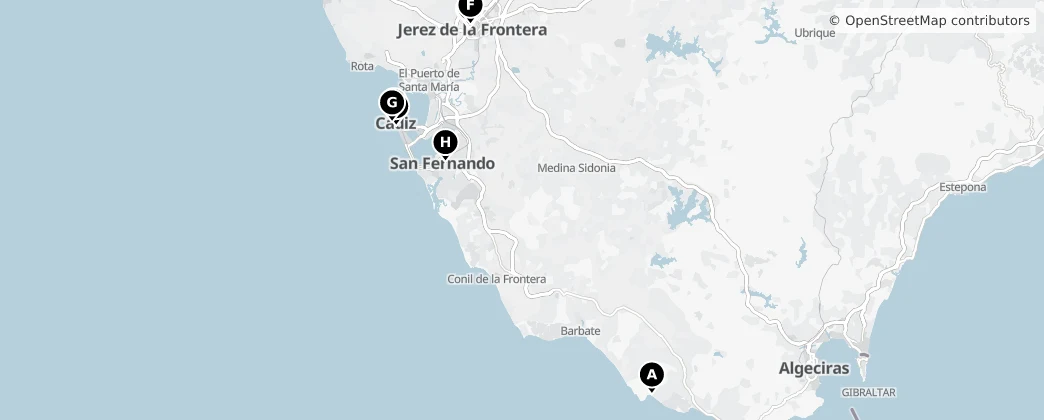 Map of Cádis