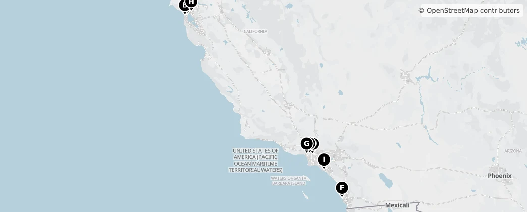 Map of Califórnia