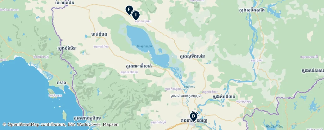 Map of Camboja