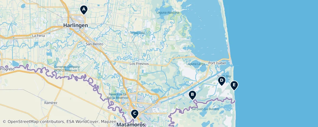 Map of Cameron