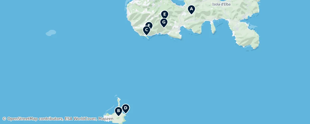 Map of Campo nell'Elba