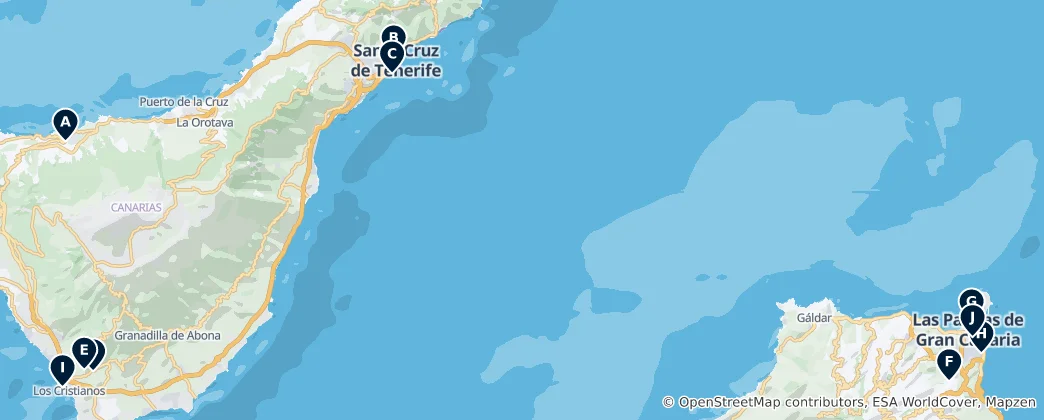 Map of Canárias