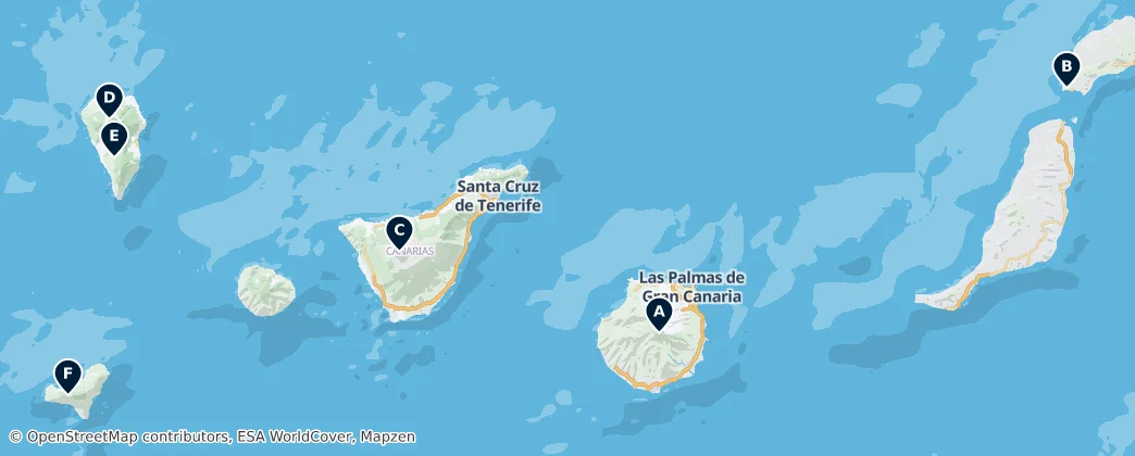 Map of Canárias