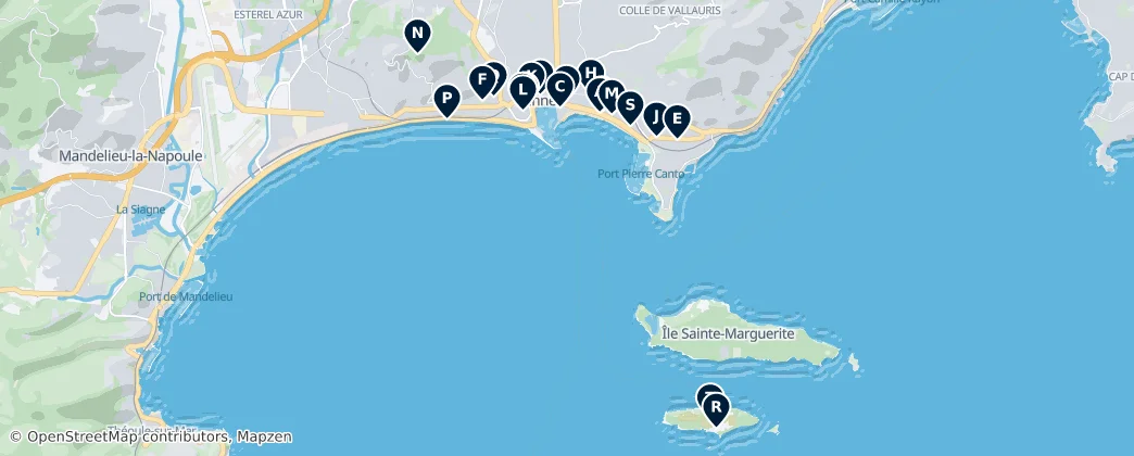 Map of Cannes