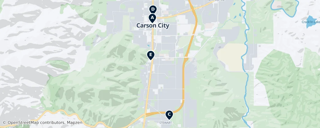 Map of Carson City