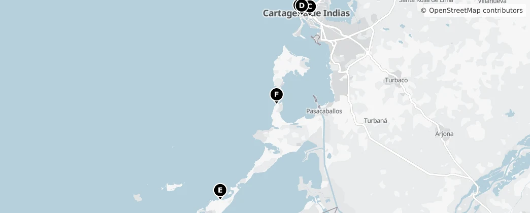 Map of Cartagena das Índias
