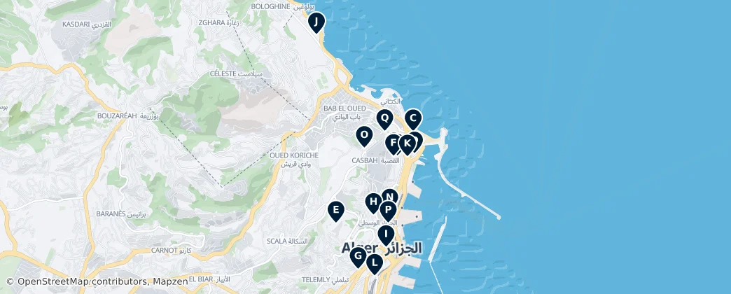 Map of Casbá de Argel