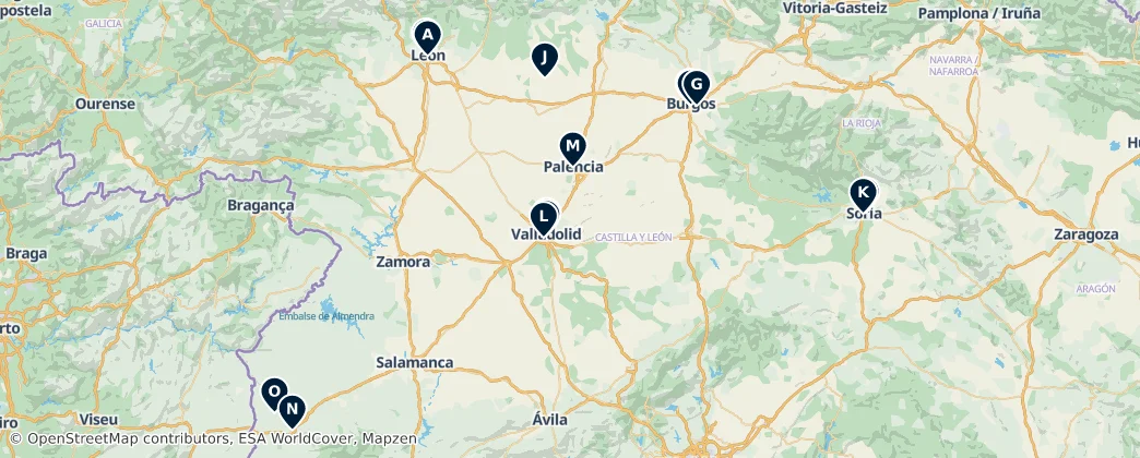 Map of Castela e Leão