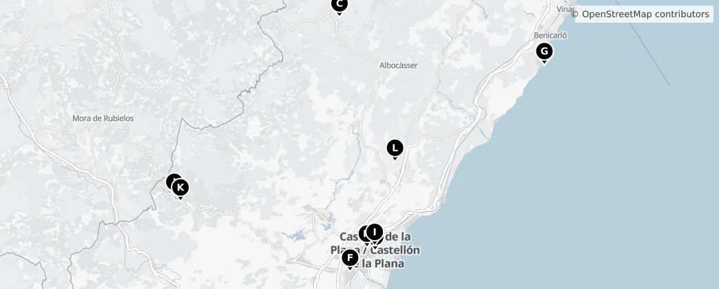 Map of Castellón