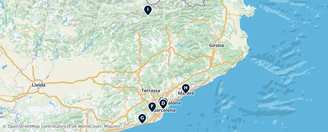 Map of Catalunha