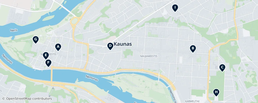 Map of Caunas
