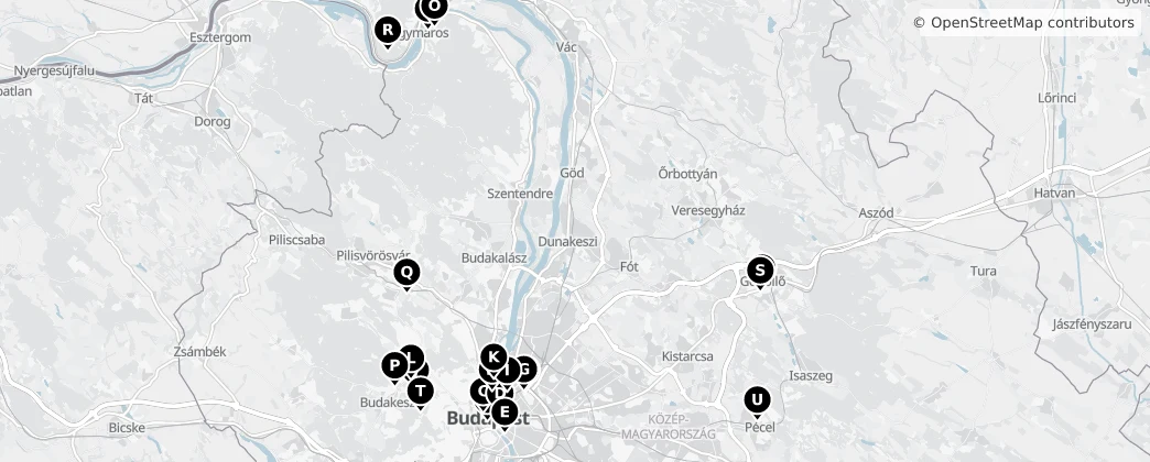 Map of Central Hungary