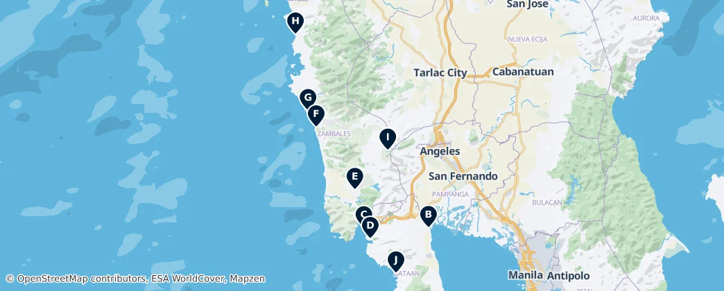Map of Luzon Central