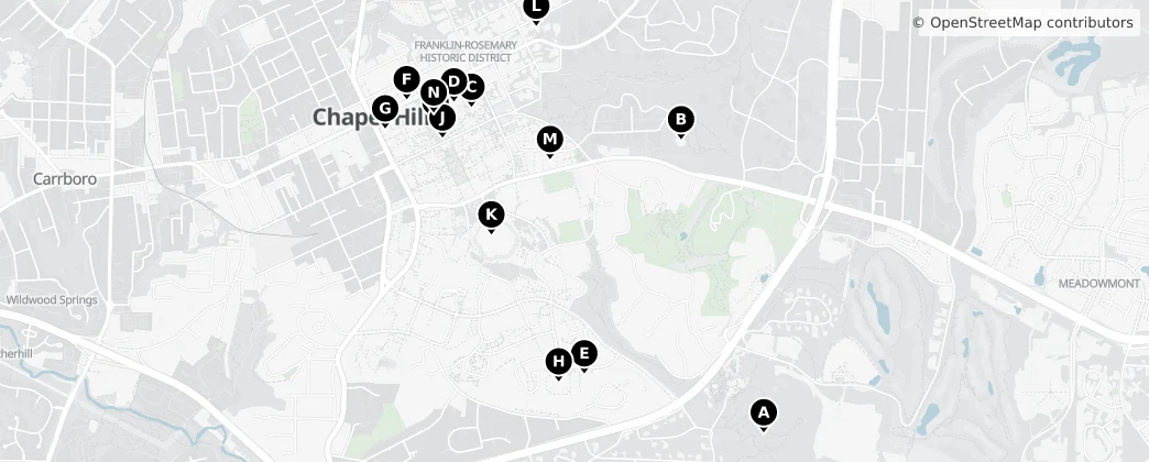 Map of Chapel Hill