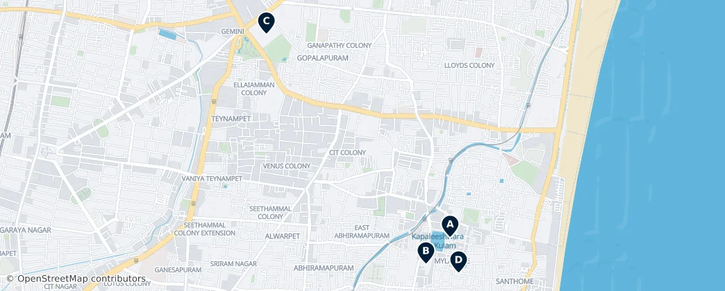 Map of Chenai