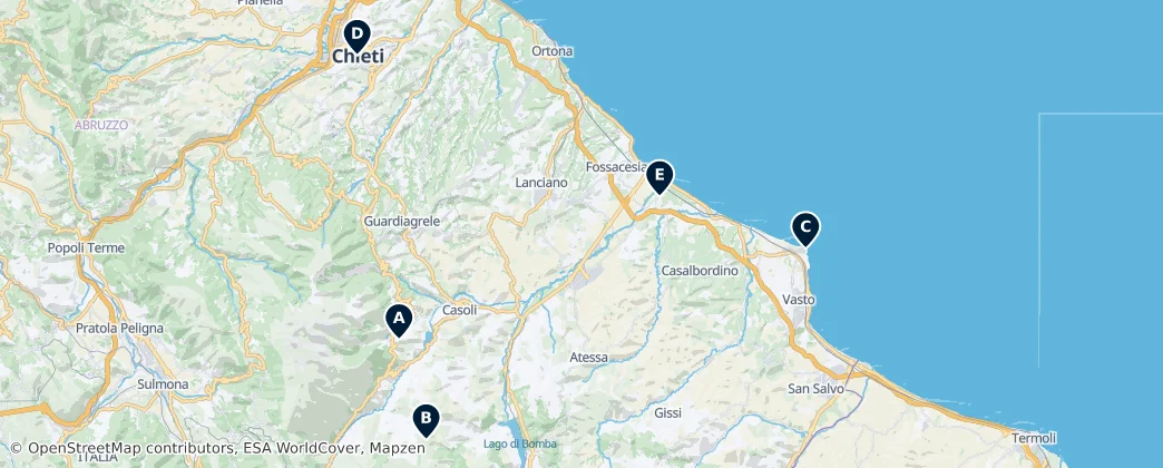 Map of Chieti