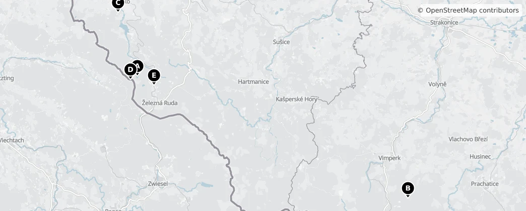 Map of CHKO Šumava