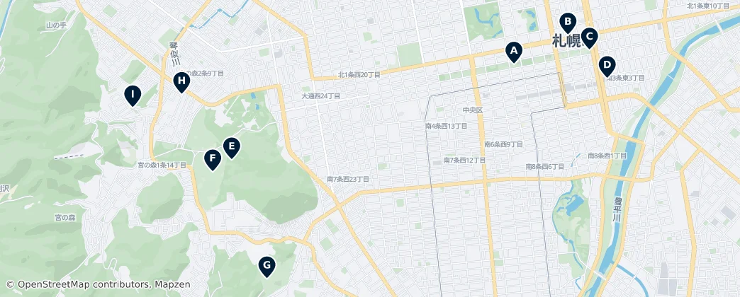 Map of Chuo-ku