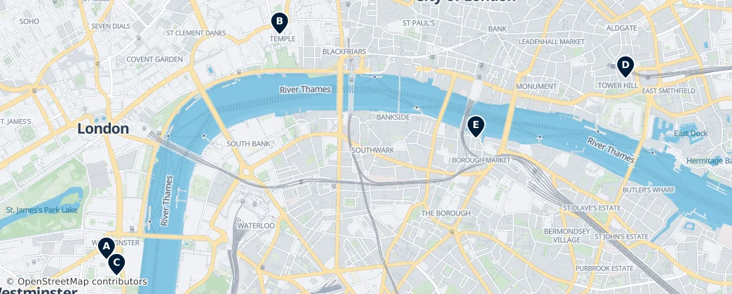 Map of Cidade de Londres