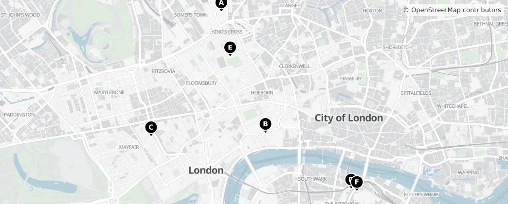 Map of Cidade de Londres