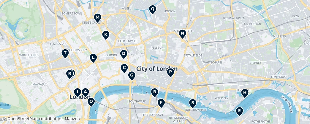 Map of Cidade de Londres