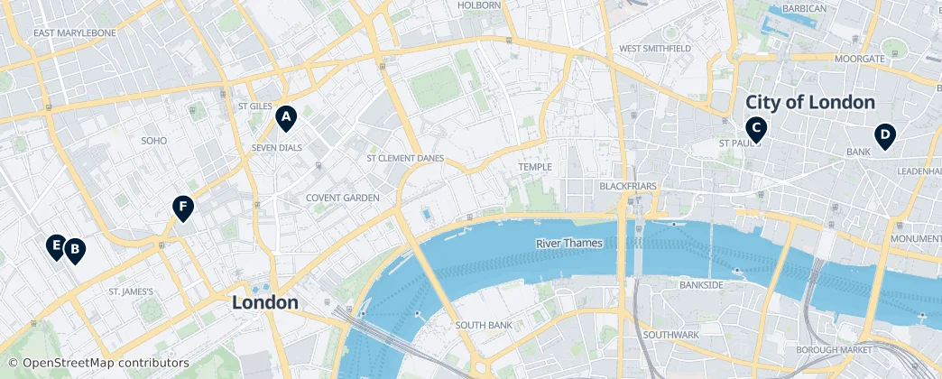 Map of Cidade de Londres