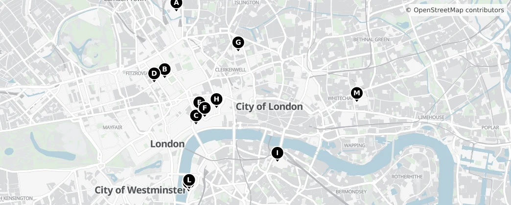 Map of Cidade de Londres