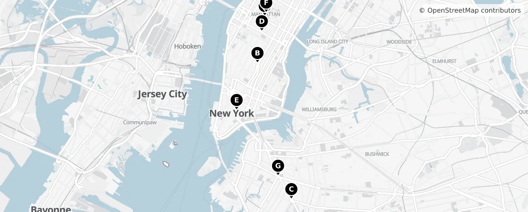 Map of Cidade de Nova Iorque