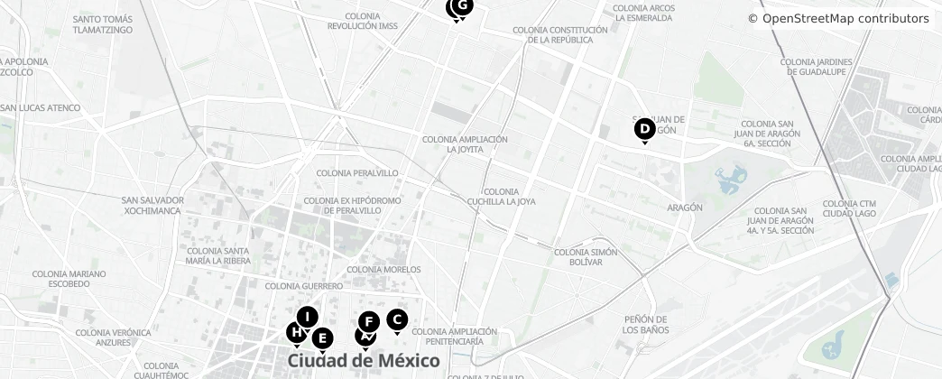 Map of Cidade do México