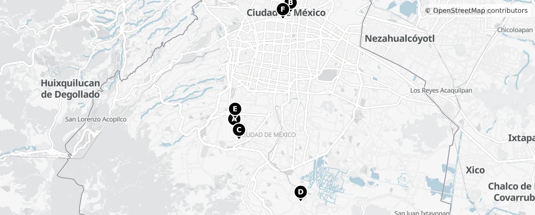 Map of Cidade do México