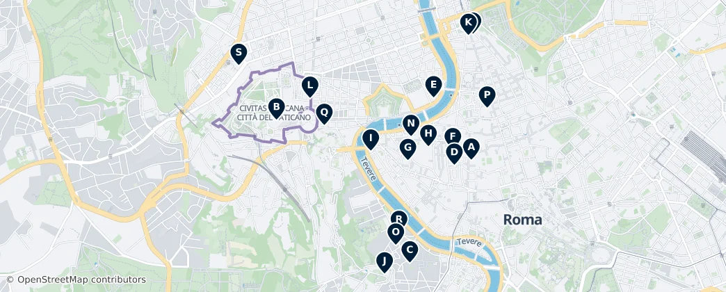 Map of Vaticano