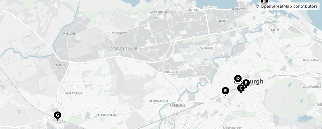 Map of Edimburgo