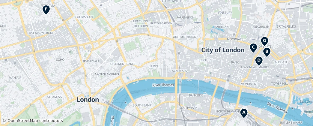 Map of Cidade de Londres