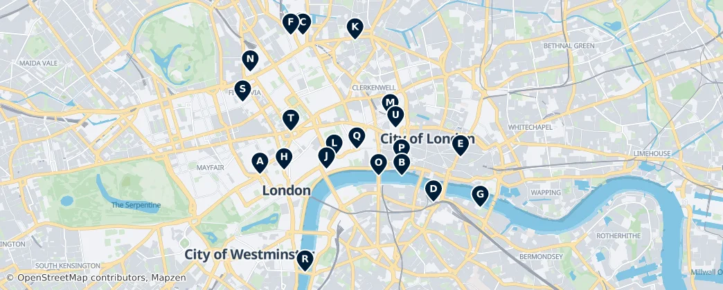 Map of Cidade de Londres