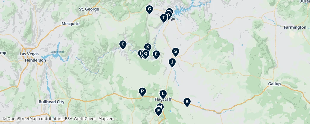 Map of Condado de Coconino
