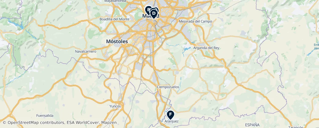 Map of Comunidade de Madrid